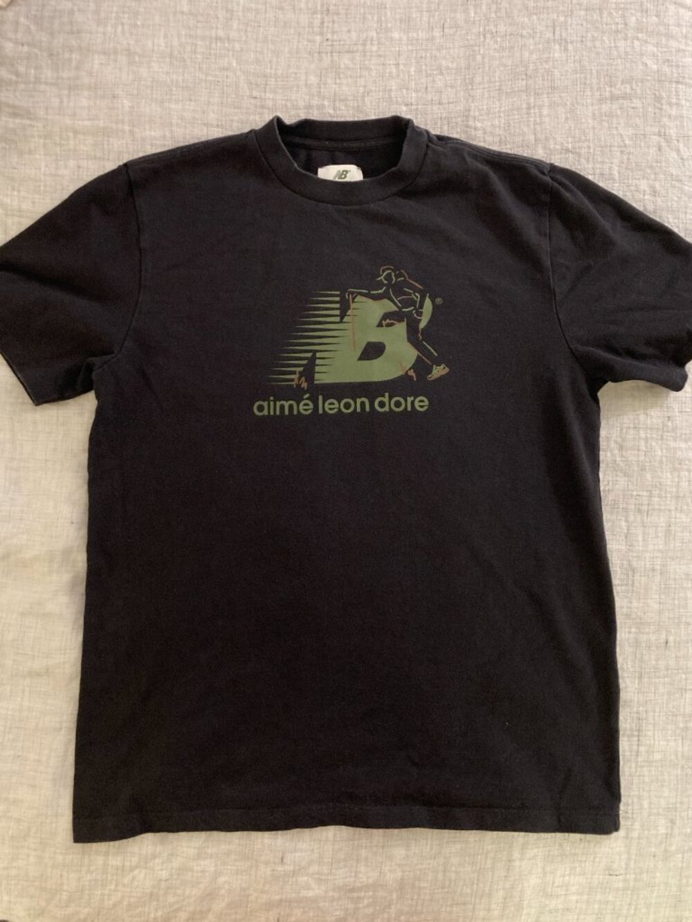 Aime Leon Dore x New Balance - Black Logo Tee - Size Medium